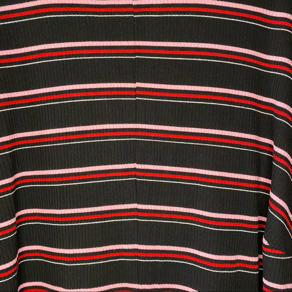 Torrid woman's plus size black multi stripe rib mock neck trapeze dress 5X - Picture 7 of 12